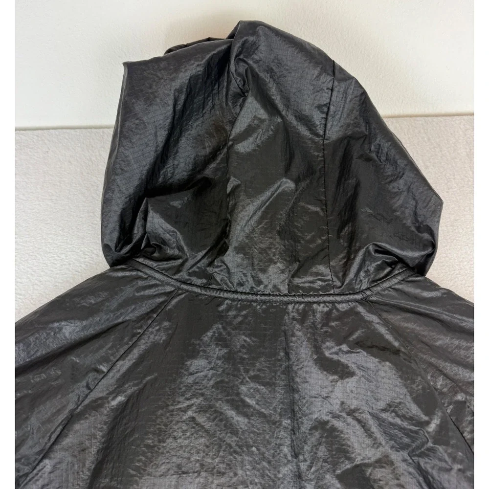 Adidas Windbreaker Jacket Mens‎ XL Black Quarter Zip Hooded Pullover HD4336